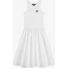 DKNY Girls Cotton Dress - White