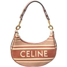 Celine Bags Celine Ava Strap Bag In Striped Textile - Gold Tone