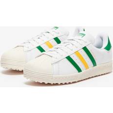 adidas Superstar Golf Shoes - White/Green/Yellow