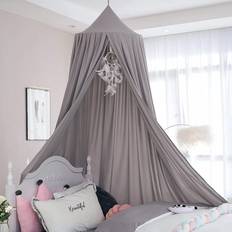 Grey Canopys Kid's Room Cyslmuk Baby Canopy Bed Cotton Mosquito Net 240 cm 270 cm