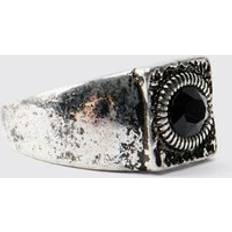 Men - Metal Rings boohooMAN Gem Stone Ring - Silver/Grey