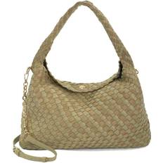 L Woven Shoulder Bag - Sage