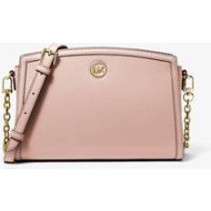 Pink Handbags Michael Kors Chantal Large Pebbled Leather Crossbody Bag - Pink