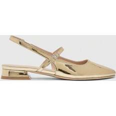 Cuccoo Women's Fashion Metallic Mary Jane Shoes - Light Gold Mirror