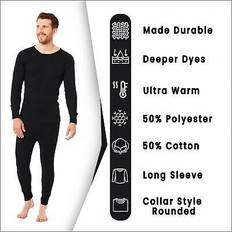 M Base Layer Sets Heatwave 2-pc Men's Thermal Underwear Set - Black
