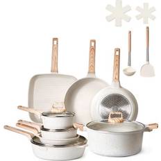 Kasseroller & Stegepander VEVOR 19 Piece Granite Nonstick Kitchen Cookware Set with lid