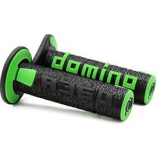 Black Motorcycle Handle Mounts Domino A360 Off-Road Comfort Grips - Black/Green