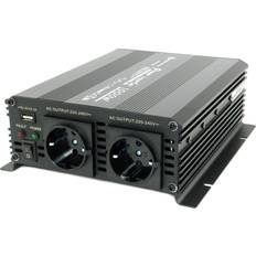 Wechselrichter 1000 Watt 24V 230V Mod Sinus Spannungswandler USB 0% Mwst Schwarz