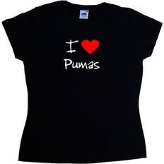 TeeTreeDesigns I Love Heart Pumas Ladies T-Shirt