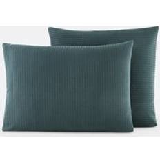 Linen Pillow Cases LA REDOUTE INTERIEURS Tifly Honeycomb 100% Washed Cotton Pillowcase 63 x 63 cm Petrol Blue Pillow Case