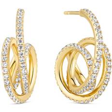 Sif Jakobs Jewellery Sif Jakobs Spirale 18ct Yellow Gold Plated Cubic Zirconia Drop Earrings