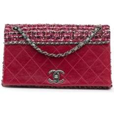 Chanel Crossbody Bags Chanel Preloved Tweed Leather Crossbody Model X Women - Red