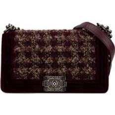 Chanel Preloved Classic Flap Bag - Burgundy Velvet