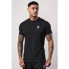 Gym King Taped Detail Jersey Muscle Fit Half Sleeve T-Shirt