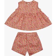 Pink Other Sets il gufo Girls Floral Cotton Shorts Set - Pink