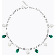 Caroline Svedbom Grön Halsband Caroline Svedbom Ayra Necklace Armband Dam - Silver