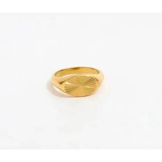 Smycken Muun Studios Sun Signet Oval Ring 18K Guldbelagt - Guld