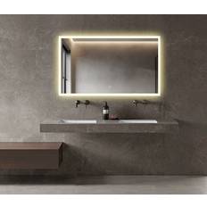 Spejl led 120 Mikelo Spejl Med LED-Lys CL30 70 x 120 cm