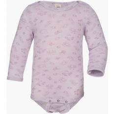 Silk Children's Clothing Engel Baby-Body Langarm Mit Druckverschluss Schulter - White/Purple