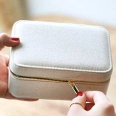 Beige Jewellery Boxes Lisa Angel Natural Linen Jewellery Case - Beige