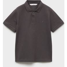 Grey Polo Shirts Children's Clothing Mango Boys Short Sleeve Polo Shirt - Dark Grey