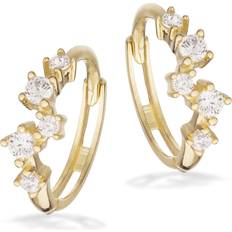 Smycken Scrouples Øreringe Cubic Zirkonia 8 Karat Guld