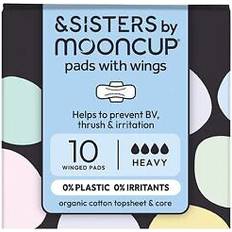 &Sisters Organic Cotton Period Pads with Wings 10 Pack