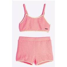 Orange Bikinis Children's Clothing River Island Girls Textured Bikini Set - Orange