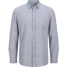 S Shirts Jack & Jones Hemd Junior Saphir/Weiß