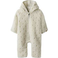 Genbrugsmaterialer Jumpsuits Børnetøj Name It Teddy Heldragt - Greige/Oliven