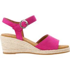 Gabor Heeled Sandals Gabor Monica Wide Fit Suede Wedge Heel Slingback Sandals - Dark Blue