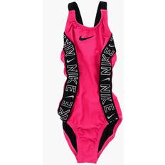 Nike Pink Swimwear Nike Logo Printed One Piece Swimsuit