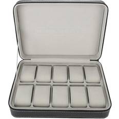 Klocketuin Neoglint 10 Grids Watch Display Storage Box Zipper Travel Collector Case Organizer