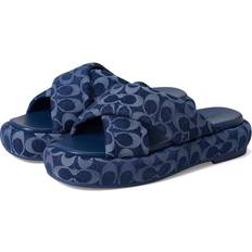 COACH ネイビー レザー トングサンダル US 9D COACH ネイビー レザー トングサンダル US 9D