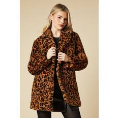 Leopard - Women Coats Dorothy Perkins Womens Leopard Teddy Coat - Plush