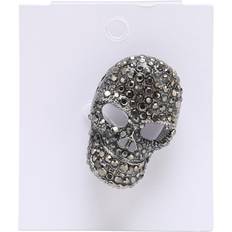 Black - Women Brooches Neoglint Vintage Skull Brooch Rhinestone Sparkly Nickle Free Skull Head Pin Brooch - Black