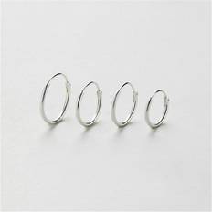 Safira Clean Cut Hoops Multipack
