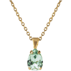 Caroline Svedbom Halsband Caroline Svedbom Petite Drop Necklace Chrysolite - Guld