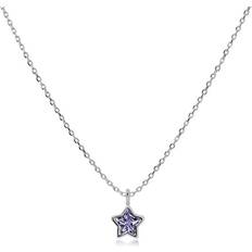 Edblad Lila Halsband Edblad Star Sparkle Necklace Kids - Purple Steel