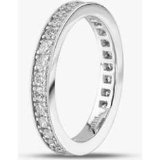 Platinum Rings T.H.Baker Brilliant Cut Diamond Full Eternity Ring - Silver