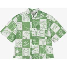 Green Shirts Stella McCartney Kids Boys Check Shirt - Green/White