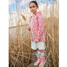 Green Rainwear Hatley Kids' Groovy Flowers Microfibre Field Jacket - Pink