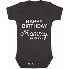 Black Bodysuits Reality Glitch Mammy Short Sleeve Babygrow - Black