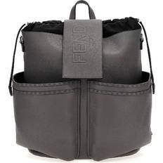 Fendi Backpacks Fendi Embossed Leather Backpack - A