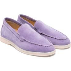 Purple Low Top Shoes Children's Shoes Scarosso Ludovica Slip-On Suede Loafers - Purple