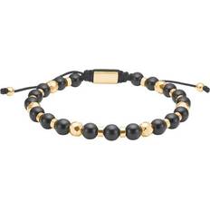 Son Of Noa Smykker Son Of Noa Armbånd I IP Gold - Black Agate/IP Gold