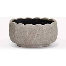 Garden Trading Lidstone Scallop Plant Pot Oval Grey