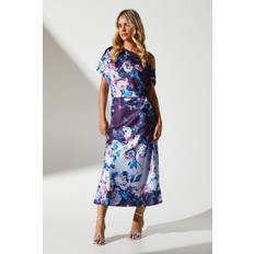 Coast Petite Satin Bias Cut Midi Wedding Guest Dress - Black