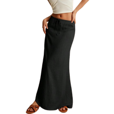 Long Skirts Shein Womens FloorLength Skirt Adjustable Waist Tie Cute Style Low Waist