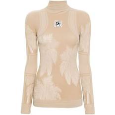 Beige Base Layer Tops Palm Angels Baselayer Ski Top - Beige